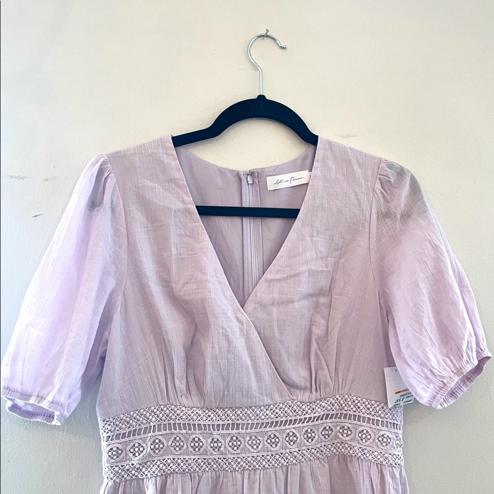 All in Favor Lilac Purple Baby Doll Dress.